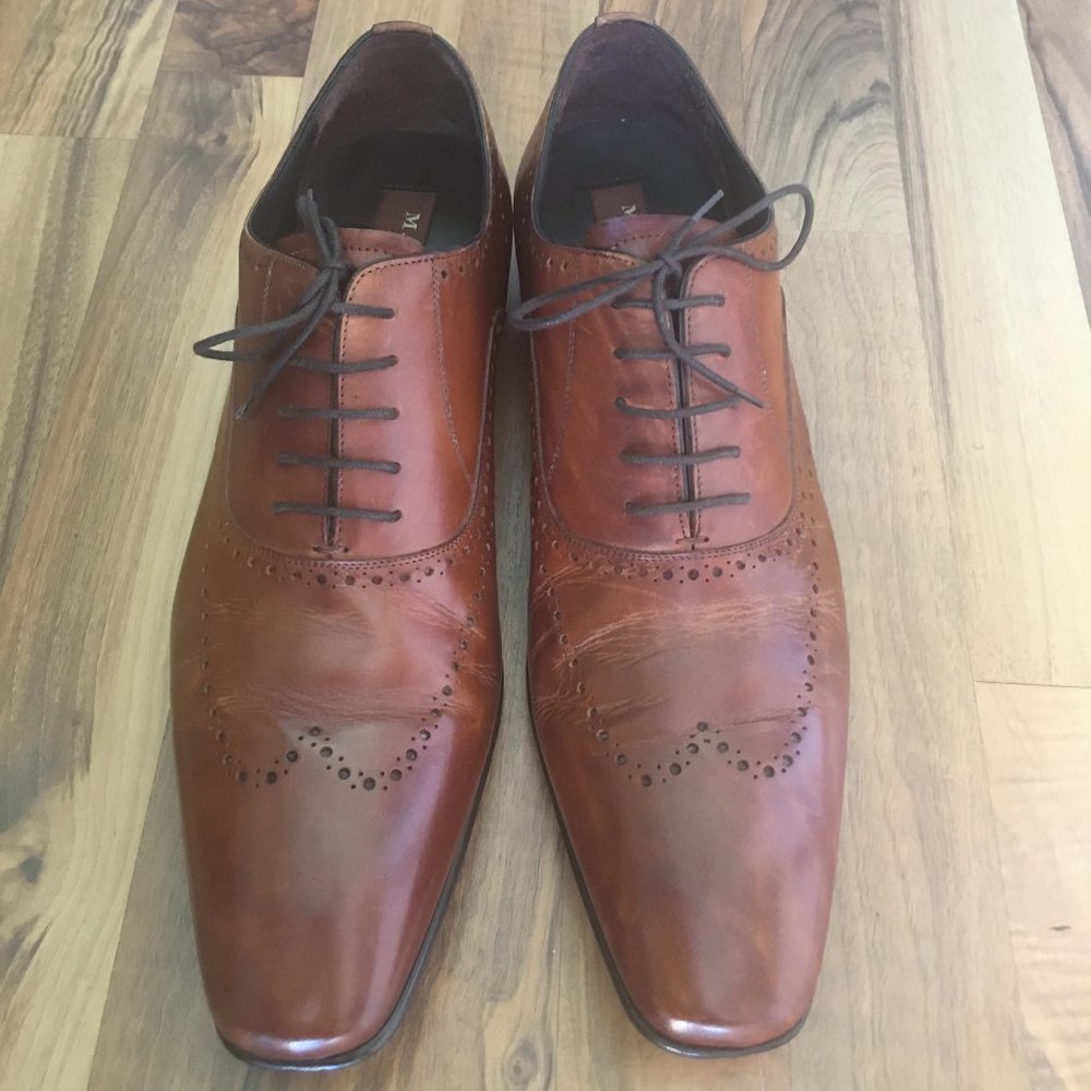 MEZLAN  BROWN  TIE UP SHOE